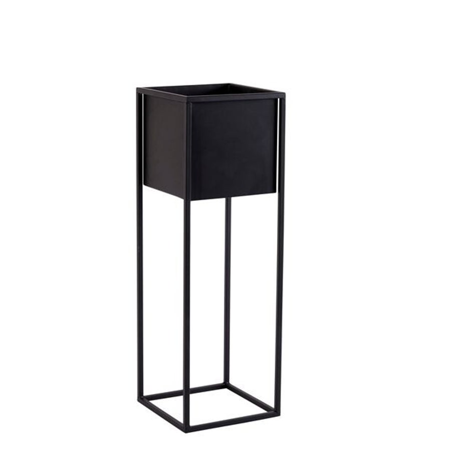 Zwart metalen pot